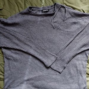 Women's Gray Long Sleeve EXPRESS Shirt Size Small